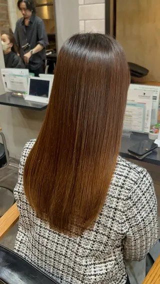セミロング かじももな|女性限定 パーマモデル募集!のヘアスタイル