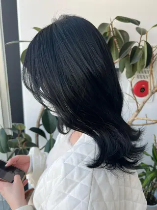セミロング カラー パーマ ヘアアレンジ メンズ キッズ ネイル マツエク・マツパ アイブロウ 丁寧なカウンセリング 🌿Chiemi🌿のヘアスタイル