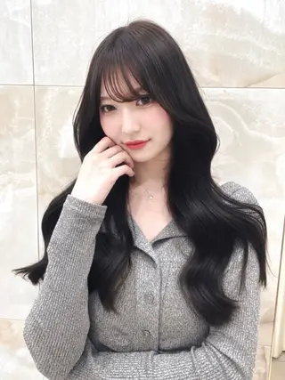 ロング カラー 天野 ひとみのヘアスタイル