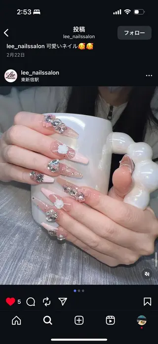ネイル Lee Nails チップ長さだし専門店のネイルデザイン