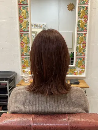 ミディアム カラー 丹 優菜のヘアスタイル