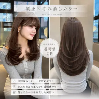 ロング カラー ヘアアレンジ 髪質改善/透明感 カラー/吉田光佑のヘアスタイル