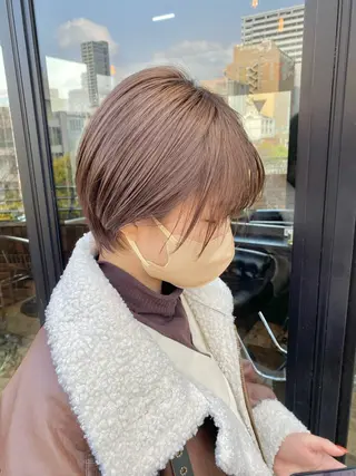 ショート ハイトーンカラー💇 磯本　貴信のヘアスタイル