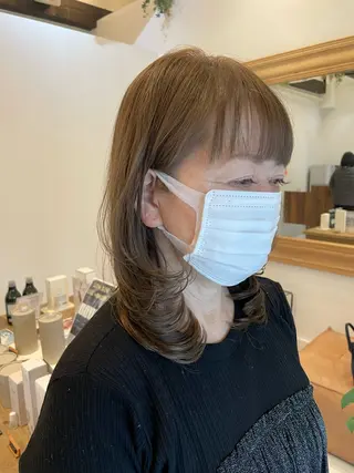 ミディアム 平塚/透明感カラー/ 湘南/結花のヘアスタイル