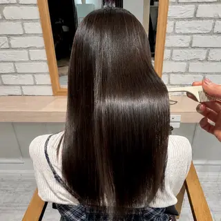 セミロング カラー AO Iのヘアスタイル