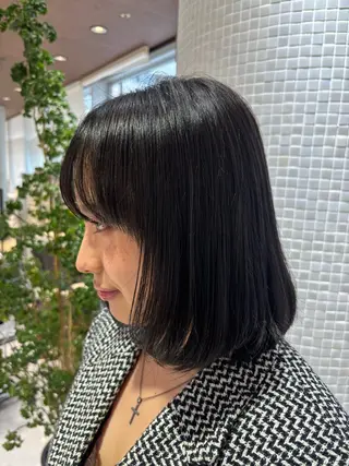 ミディアム 猪瀬 茉唯のヘアスタイル