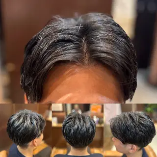 ショート パーマ メンズ 根尾 海咲のヘアスタイル
