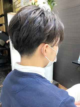 メンズ 髪質改善カラー透明感 ダブルカラー幕田のヘアスタイル