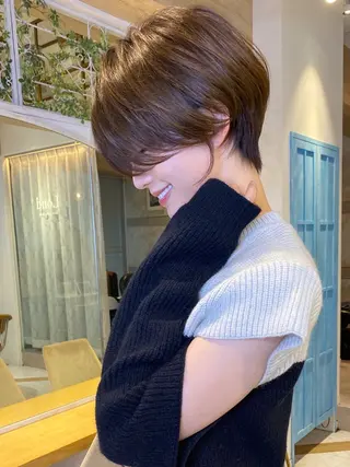 ショート カラー 🌟モテ髪ショート 🌟店長 津賀涼のヘアスタイル
