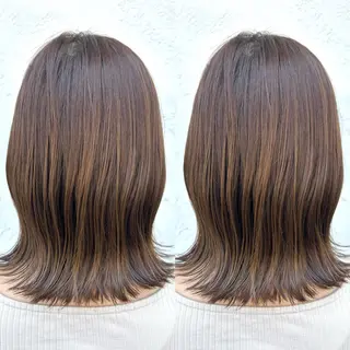ミディアム 2ヵ月先までまとまる レイヤー🫧若葉🪞のヘアスタイル