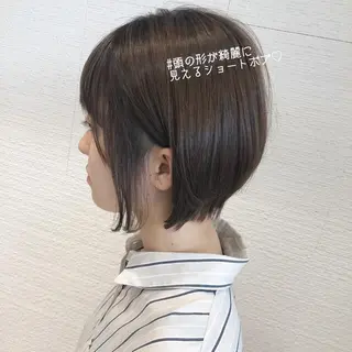ショート カラー 似合わせ/レイヤー /ボブ/新谷のヘアスタイル