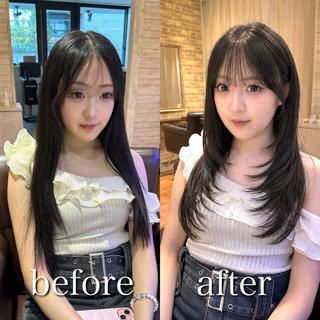 ロング 前髪顔周り/レイヤー hiroのヘアスタイル