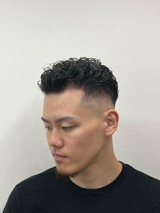 パーマ メンズ ヒロ銀座川崎 志田健介のヘアスタイル