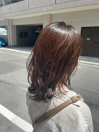 ミディアム やまさきえりこ ニュアンスパーマのヘアスタイル