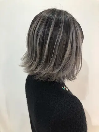 ミディアム カラー 服部 樹季のヘアスタイル