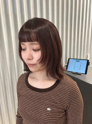 ショート カラー パーマ ヘアアレンジ 押切 響　のヘアスタイル