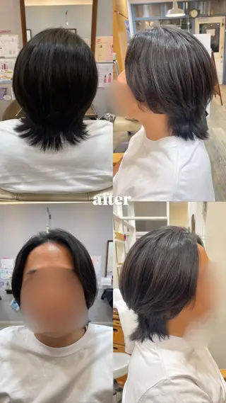 セミロング メンズ オオキ カナ♡のヘアスタイル
