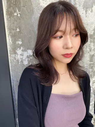 ミディアム Pia ツボイ ケイタのヘアスタイル