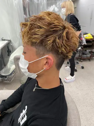 メンズ 京都河原町 メンズパーマ助川龍哉のヘアスタイル