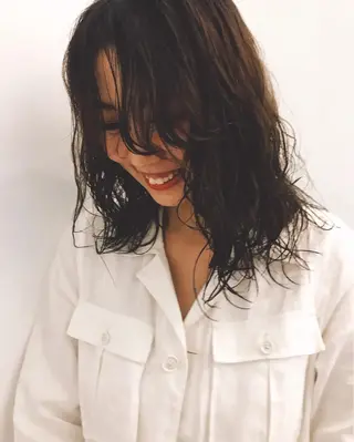 パーマ 💓パーマ，💗 レイヤーカットのヘアスタイル