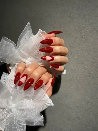 ネイル I-nailロング /ワンホン/キラキラのネイルデザイン