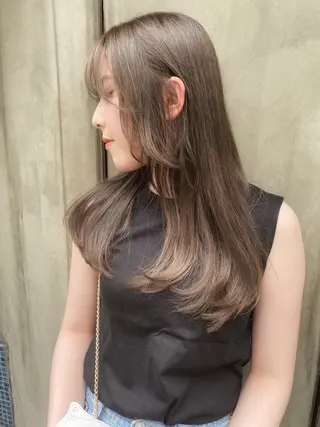 ロング カラー sana🤍ボブ ベージュ🤍のヘアスタイル
