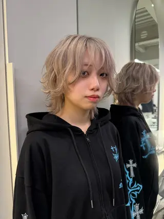 ミディアム カラー 村田 旭のヘアスタイル