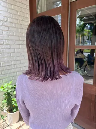 ミディアム qpulaあいみ 透明感カラーのヘアスタイル