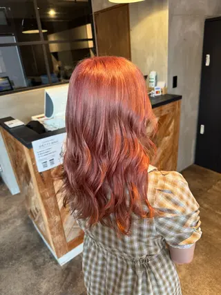 ミディアム カラー 原田 夢来のヘアスタイル
