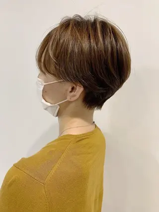 ショート カラー 韓国風ヘア✨ 永岡 はるのヘアスタイル