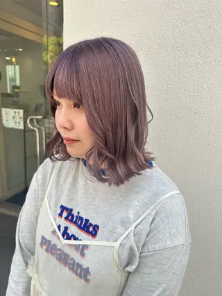 ミディアム カラー 西村 奈桜のヘアスタイル