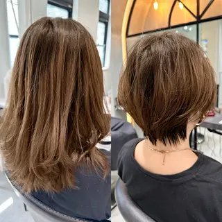 ショート 縮毛矯正/レイヤー taiga🧡のヘアスタイル