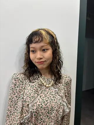ミディアム パーマ ハードパーマ Rico💜のヘアスタイル