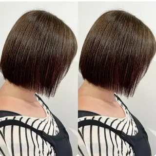 ショート 切っぱなし💇‍♀️ イヤリング🎨龍之介のヘアスタイル