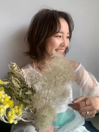 セミロング カラー パーマ ヘアアレンジ メンズ キッズ ネイル マツエク・マツパ アイブロウ 透明感カラー/推しカ ラー☁️JURAのヘアスタイル