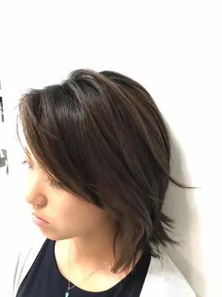 ミディアム カラー メンズ特化フェード パーマ小林裕史のヘアスタイル