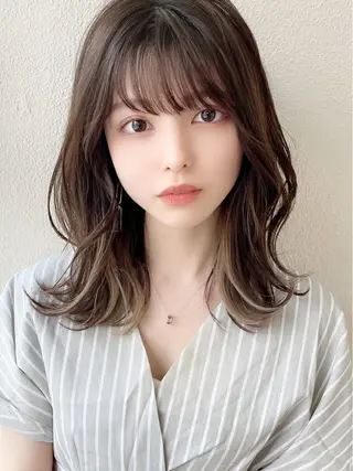 ミディアム カラー 縮毛/髪質改善🌈 川井雄太のヘアスタイル
