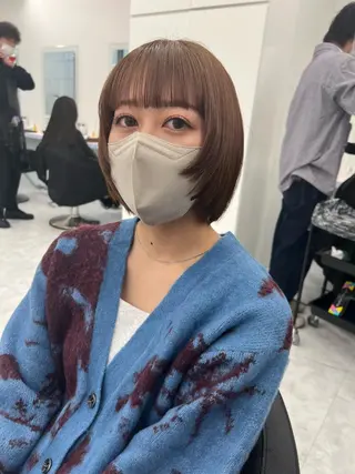 ショート カラー パーマ ヘアアレンジ メンズ キッズ ネイル マツエク・マツパ アイブロウ KANAMI 🌏のヘアスタイル