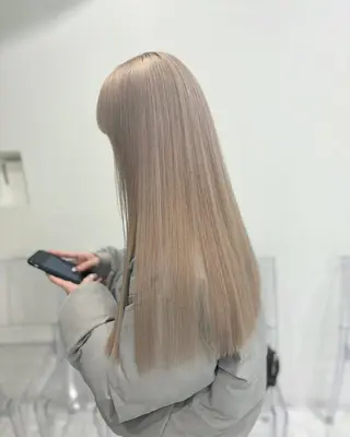 ロング カラー 💛ミルクティー 色落ち可愛い💛のヘアスタイル