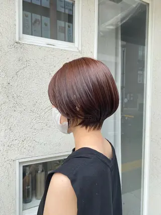 ショート カラー 丸(マル) ／ショートボブのヘアスタイル