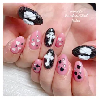 ミディアム ネイル 🐾enen style 🐾のネイルデザイン