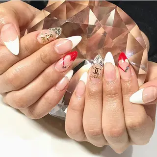 ネイル 渋谷/チップ長さ出し 👑アプレgel-xのネイルデザイン