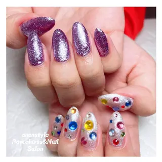 ミディアム ネイル 🐾enen style 🐾のネイルデザイン
