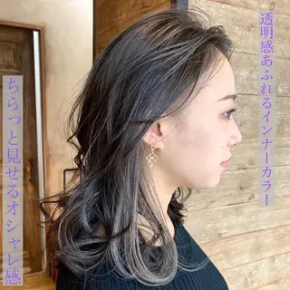 ミディアム カラー 中田 敏明のヘアスタイル