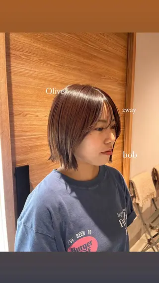 ショート カラー 透明感ケアカラー/ レイヤー/ryokaのヘアスタイル