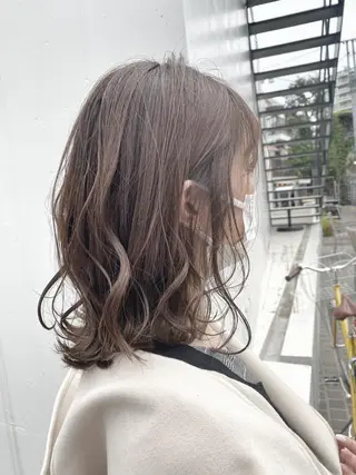 ミディアム 佐藤史哉* 韓国レイヤー赤み除去のヘアスタイル