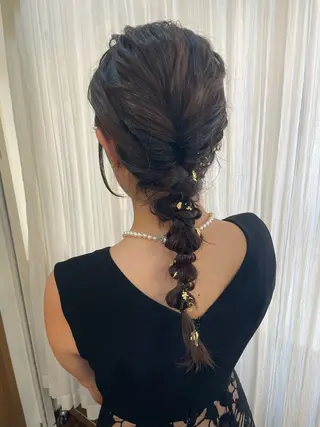 ロング ヘアアレンジ KURIA‪‪/ブリ ーチ/ダブルカラーのヘアスタイル