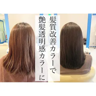 ミディアム カラー 髪質改善 RYOのヘアスタイル