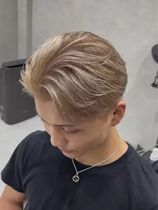 ショート カラー メンズ メンズカットパーマ 特化　田場千大のヘアスタイル