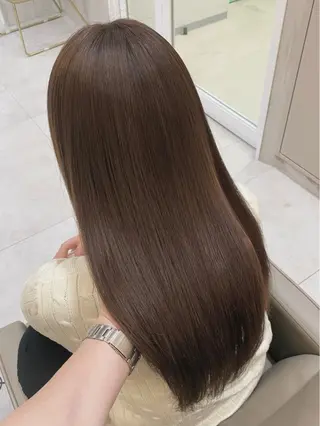 セミロング カラー ヘアアレンジ 赤み消し🫧韓国ヘア 🫧藤岡誠也のヘアスタイル